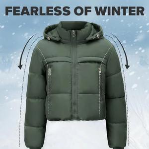 Chaqueta Corta Acolchada para Mujer, Forro de Viscosa Transpirable de Piel de Oveja, Abrigo de Invierno Suave y Esponjoso, Forro de Lana Corto, Venta al Por Mayor - Product Image 6