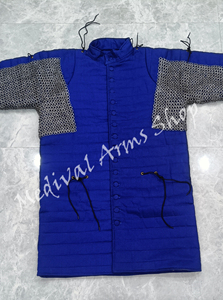 Armadura Medieval de Malla con Gambeson, Chaqueta Larga de Manga Larga con Acolchado de Algodón, para Disfraces de Reenactamiento - Product Image 4