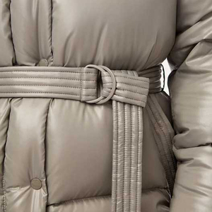 Vestes d'hiver brillantes de qualité supérieure, respirantes et coupe-vent, avec ceinture, streetwear tendance, veste à bulles pour femmes - Product Image 6