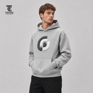 Top Quality Men Oversized Pullover Cotton Unisex Heavy weight Hoody Wholesale Customizable <b>3D</b> Puff Printing logo <b>Hoodies</b> for Men - Product Image 4