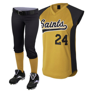 Uniforme de baseball respirant sur mesure, grande taille, haute qualité, vêtements de baseball et de softball personnalisés, 100% polyester, séchage rapide - Product Image 4