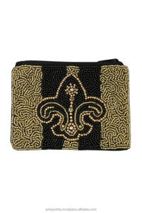 <b>Halloween</b> Beaded Pumpkin Pouch Black Cat Design for Zipper <b>Bag</b> Handmade Beadwork Coin Purse Fall Holiday <b>Party</b> Clutch Soft - Product Image 5