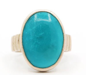 Wholesale Natural Arizona <b>Turquoise</b> <b>Ring</b> 925 Sterling Silver Handmade Vintage Boho Jewelry for Women Gemstone Statement <b>Rings</b> - Product Image 6