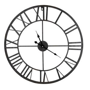 Horloge murale en métal avec chiffres romains carrés, horloge décorative géométrique moderne, finition or antique - Product Image 2