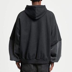 Sweat à capuche OEM pour homme, délavé à l'acide, double couche, en coton chaud, style streetwear vintage décontracté, fabricant - Product Image 4