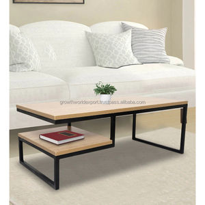 Mesa Consola para Sala de Estar, Mueble para TV de Diseño Industrial, Madera de Mango, Puerta Corredera, Mueble Multiusos para TV, para Apartamento y Villa - Product Image 1