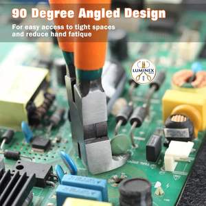 Pince coupante diagonale pour plastiques, coupe-fils coudée à 90° pour artisanat, coupe-fils latéral - Product Image 5