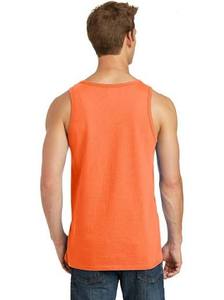 STELLAR Orange Débardeur décontracté pour homme, couleur unie, sans couture, respirant, 100% coton, col rond, logo sur le devant, 120g - Product Image 2