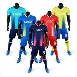 Maillot de football pour adultes de haute qualité, logo personnalisé, numéros imprimés numériquement, respirant, grande taille, séchage rapide, 100% polyester, été - Product Image 1