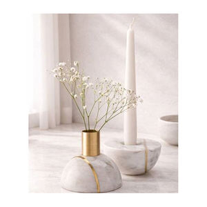Candelabro de Mármol Natural Hecho a Mano de Diseño Moderno y Buena Calidad para Decoración del Hogar y Bodas, Disponible en Tamaños Personalizados - Product Image 1