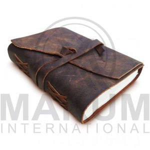 leather notebook cover Leather <b>File</b> Holder Slim <b>Storage</b> Case for Office School Travel - Product Image 2