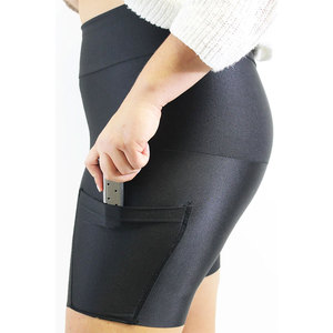 Shorts de compression taille haute respirants pour femmes, avec étui dissimulé pour arme de poing (CCW) - Product Image 3