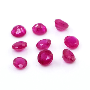 Rubis naturels de Bangkok, ronds calibrés de 4 mm, pierres précieuses de rubis naturelles facettées, prêtes à l'emploi pour la création de bijoux - Product Image 5