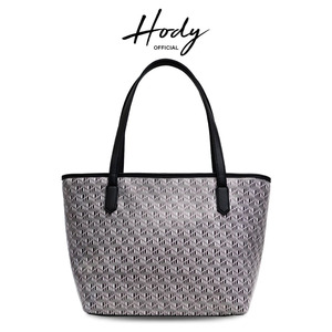 กระเป๋าโท้ทผู้หญิง Hody VELLA BAG ลายโลโก้ หนังสังเคราะห์คุณภาพพรีเมียม ปิดด้วยซิป ซับในผ้าซาติน ขนาด 12 นิ้ว น้ำหนักเบา เหมาะสำหรับการเดินทาง - Product Image 1