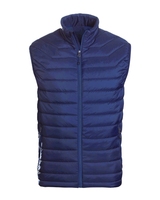 Gilet matelassé à col montant pour homme, coupe-vent, fermeture éclair, décontracté, hiver, couleur unie, rembourrage polyester, personnalisable