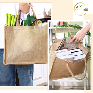 Bolsa de Yute Natural al por Mayor, Bolsa Ecológica Resistente con Impresión Personalizada para Promoción - Product Image 2