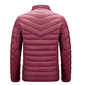 OEM Men's Bubble Padded Puffer <b>Jacket</b> Stand Collar Windproof <b>Canvas</b> Low MOQ Wholesale Price - Product Image 6