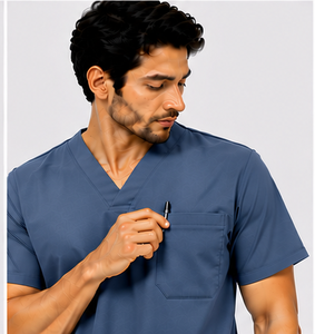 Ensemble de pantalon et haut médical pour homme, 2 pièces, respirant, en spandex, pour infirmiers, médecins, hôpitaux, vêtements de travail. - Product Image 4