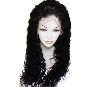 Pelucas frontales completas de encaje HD vietnamitas 13x6, densidad 300, cabello humano virgen 100% atado a mano, peluca frontal transparente de onda profunda, Vietnam - Product Image 1