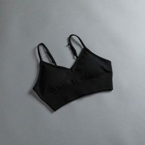 Custom Logo Women’s Racerback Ribbed Knit Seamless Push-Up Sports Bra Backless Fitness Yoga Bra - Product Image 4