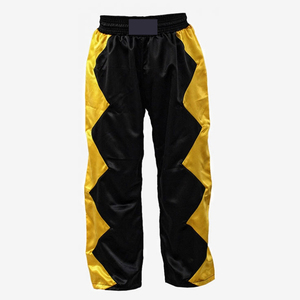 Shorts de boxe unisexe noir et bleu, coupe classique, extensible, en spandex, séchage rapide, 220g, vêtements de sport - Product Image 3