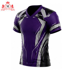 Ensemble Maillot et Pantalon de Football Américain pour Homme Adulte Violet, Imprimé par Sublimation, Respirant, 100% Polyester, Détection par Aiguille - Product Image 3