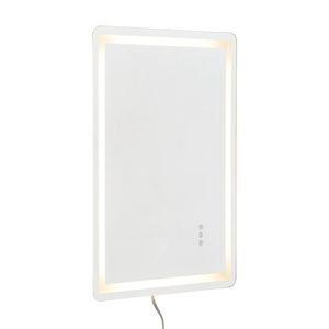 Specchio LED da Bagno 24x32 Pollici Antiappannamento con Luci Memoria e Design Retroilluminato a Gradini - Product Image 1