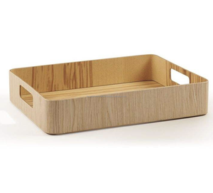 Plateau carré en bois d'acacia, plateau de service en bois, plateau de service pour dîner, plateau de service pour dessert, biscuits, en-cas, fruits - Product Image 3