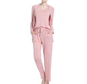 Women's Sleepwear Cotton <b>Pyjamas</b> Women Sleepwear Pijamas Woman Nighty Three-piece Sets - Product Image 1