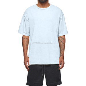 เสื้อยืดทรงบ็อกซ์ขนาดใหญ่พิเศษสั่งทำพิเศษ ทรงหลวม ไหล่ตก เสื้อยืดทรงบ็อกซ์ผู้ชาย เสื้อยืดลำลอง - Product Image 1