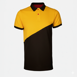 Camiseta de Golf Casual para Hombre, de Manga Corta, con Botones, de Poliéster Tejido en Bloques de Color Sólido, Secado Rápido, con Logotipo Personalizado OEM - Product Image 2