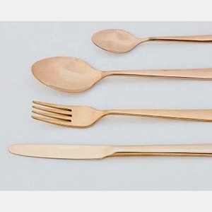Amazing Royal Gold Spoon <b>Fork</b> <b>Knife</b> Set with Unique Handmade Handle Design Luxury Modern Cutlery Set - Product Image 1