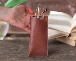 Premium Cowhide Leather Sunglasses Cover Durable Handstitched Eyewear Sleeve Wholesale Distributor LGC-0043 - Product Image 3