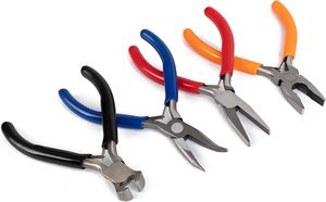 <b>Mini</b> Jewelry Making Pliers Set 4.5 Inch Stainless Steel Precision <b>Tools</b> <b>Kit</b> with Storage Case for DIY Craft Bracelet - Product Image 5