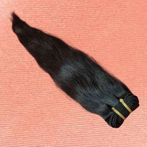 Cabello Humano Indio Liso, Virgen, Textura Sedosa y Suave, Color Negro Natural, Sin Enredos, Acabado a Máquina, Doble Trama, 100 g - Product Image 5