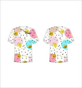 T-shirt à manches courtes pour homme avec motif à pois colorés, impression par sublimation, col rond, coupe classique, vêtements décontractés - Product Image 1