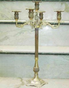 Brass <b>Candelabra</b> Five Arm Ornate Decorative Candle Holder Classic Home Decoration Centerpiece - Product Image 3