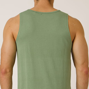 เสื้อกล้ามออกกำลังกายผู้ชายสีพื้นพร้อมโลโก้สั่งทำขายส่ง เสื้อกีฬาแขนกุด เสื้อกล้ามผู้ชาย - Product Image 4