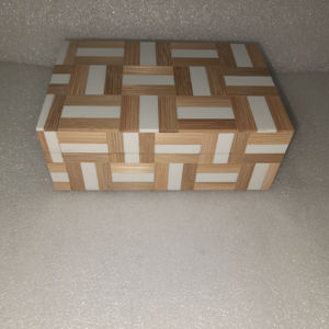 <b>Vintage</b>-Style Brown & Ivory Resin Inlay Decorative Indian Pattern Jewelry <b>Box</b> for Storage & Gift Giving - Product Image 6