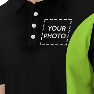 เสื้อโปโลแขนสั้นบล็อกสีที่ปรับแต่งได้ รองรับการออกแบบโลโก้ข้อความรูปภาพ ออกแบบเองได้ แฟชั่นลำลองสวมใส่ได้ทุกวัน - Product Image 3