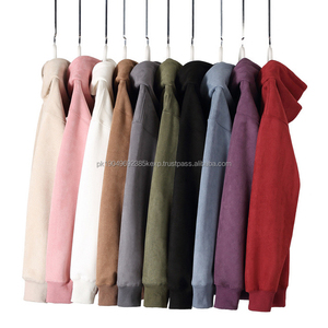 Sweat à capuche en coton polyester sans ficelle surdimensionné unisexe personnalisé mode hommes sans ficelle - Product Image 1