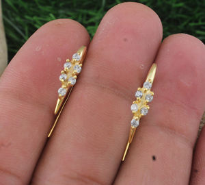 Luxury 18K Rose <b>Gold</b> Plated <b>Earrings</b> AAA Cubic Zirconia Stone 925 Silver Drop <b>Earrings</b> Water Drop Shape Bezel <b>Set</b> High Quality - Product Image 1