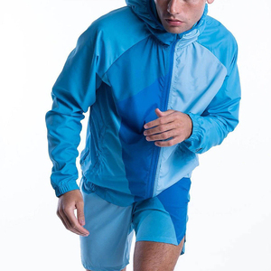 Personalized Logo Hooded Windbreaker <b>Shorts</b> <b>Set</b> For Boys Zip up Long Sleeve Men Color Blocking Windbreaker <b>Shorts</b> <b>Sets</b> - Product Image 3