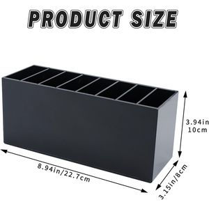 Organizzatore in Acrilico Nero Resistente a 8 Scomparti per Denaro e Banconote, Vassoio Portadenaro da Scrivania e Cassetto - Product Image 2