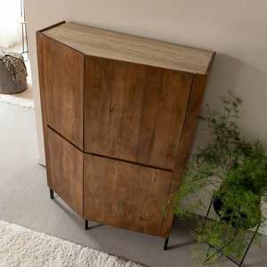 Buffet haut Vandana Sereno Zentrix en bois de manguier et travertin - Product Image 3