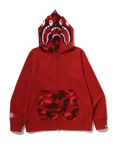 Sudadera con Capucha y Cremallera con Estampado de Camuflaje Rojo, Unisex, Corte Holgado, Estilo Urbano, 100% Algodón, Manga Larga, Diseño con Bolsillos, Invierno - Product Image 6