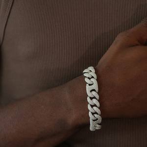 D'VINS JEWELS Pulsera de Eslabones Unisex de Oro Sólido de 14K con Diamantes de Corte Brillante Redondo de 15MM y 7 Pulgadas, Estilo Hip Hop - Regalo para Fiestas - Product Image 5