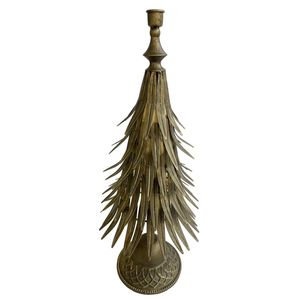 Gold Lotus Metal Candle Holder <b>Tall</b> Stem Floral Taper Candlestick Antique Brass Votive Stand Luxury Wedding Home <b>Table</b> Decor - Product Image 5