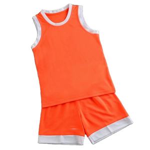 Quality <b>Crafts</b> Co. Customizable Orange Kids Basketball Jersey <b>Sets</b> Sport Kit Breathable Shirts Shorts Suit Boys <b>Girls</b> Model - Product Image 2
