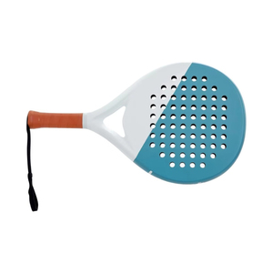 Raqueta de Pádel Redonda de Fibra de Vidrio de Dos Tonos con Diseño Diagonal y Núcleo de Eva Suave - Product Image 3